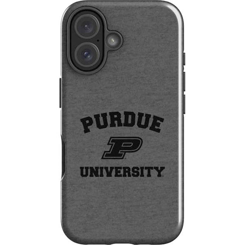 Purdue University Purdue Grey Logo iPhone 16 Plus Impact Case
